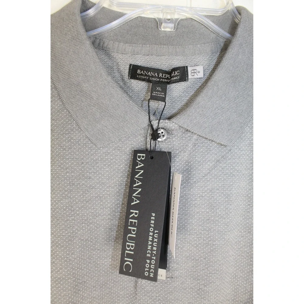 Banana‎ Republic Men's NWT Luxury Touch Performance Polo in Gray Size XL